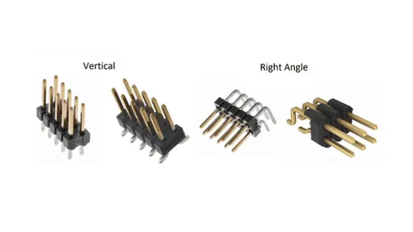 vertical and right-angle type pin headers