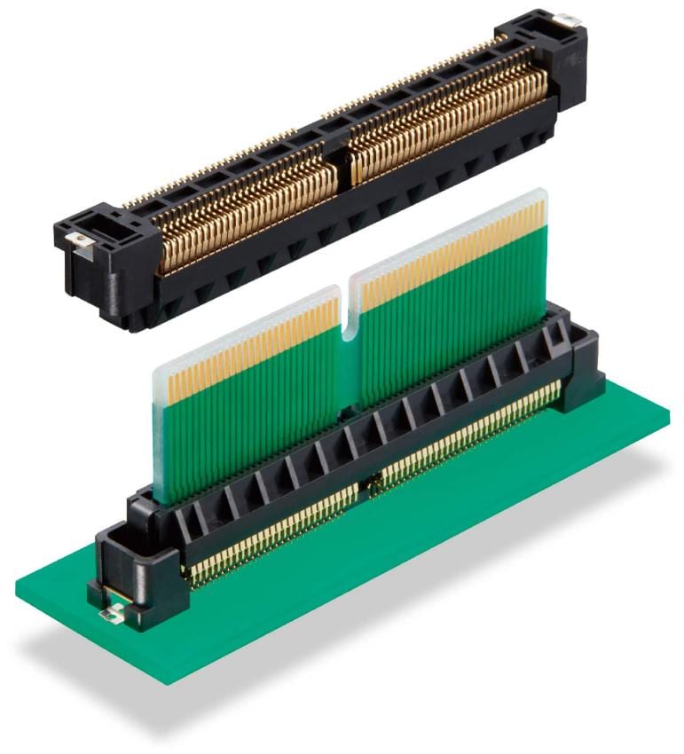 Schematic diagram of card edge connector