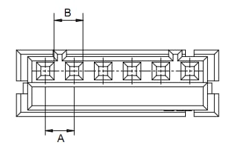 Measuring the pitch of the connector housing