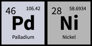 Palladium-nickel alloys