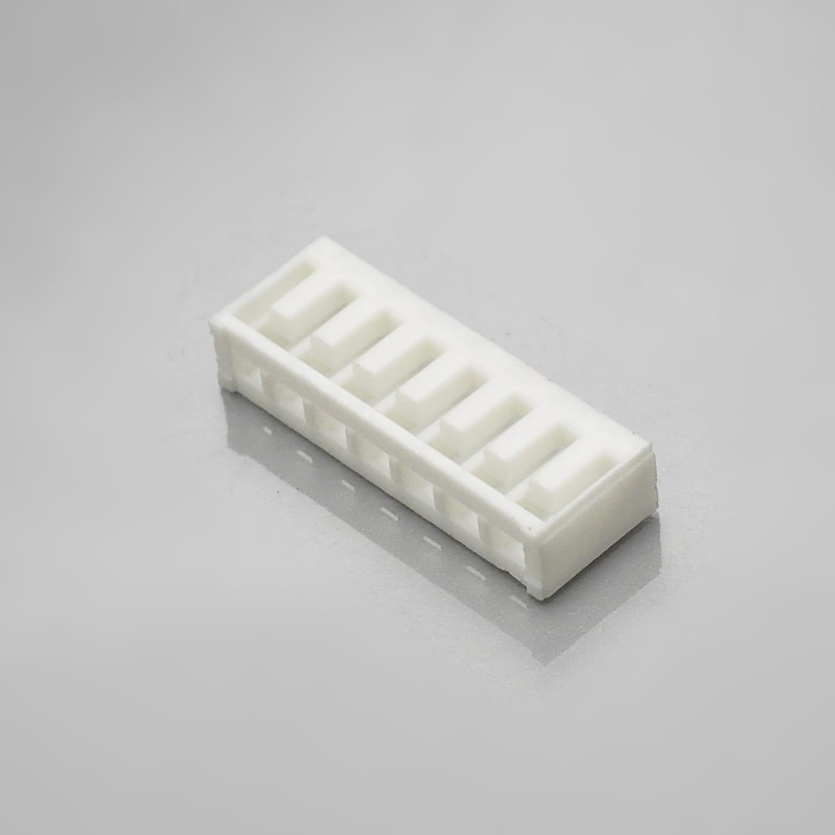 KONNRA KR2508 straight 180 degree board-in housing, mounted to the printed circuit board