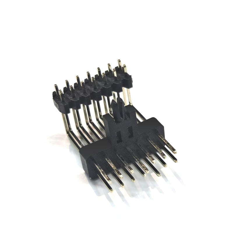 KR2542 Series Dual Row DIP Right Angle Pin Header H=2.5 (3/4)