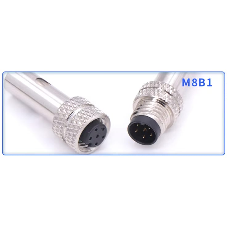 M8 connector-M8B1 fully shielded rubber-coated feale plug (2/2)