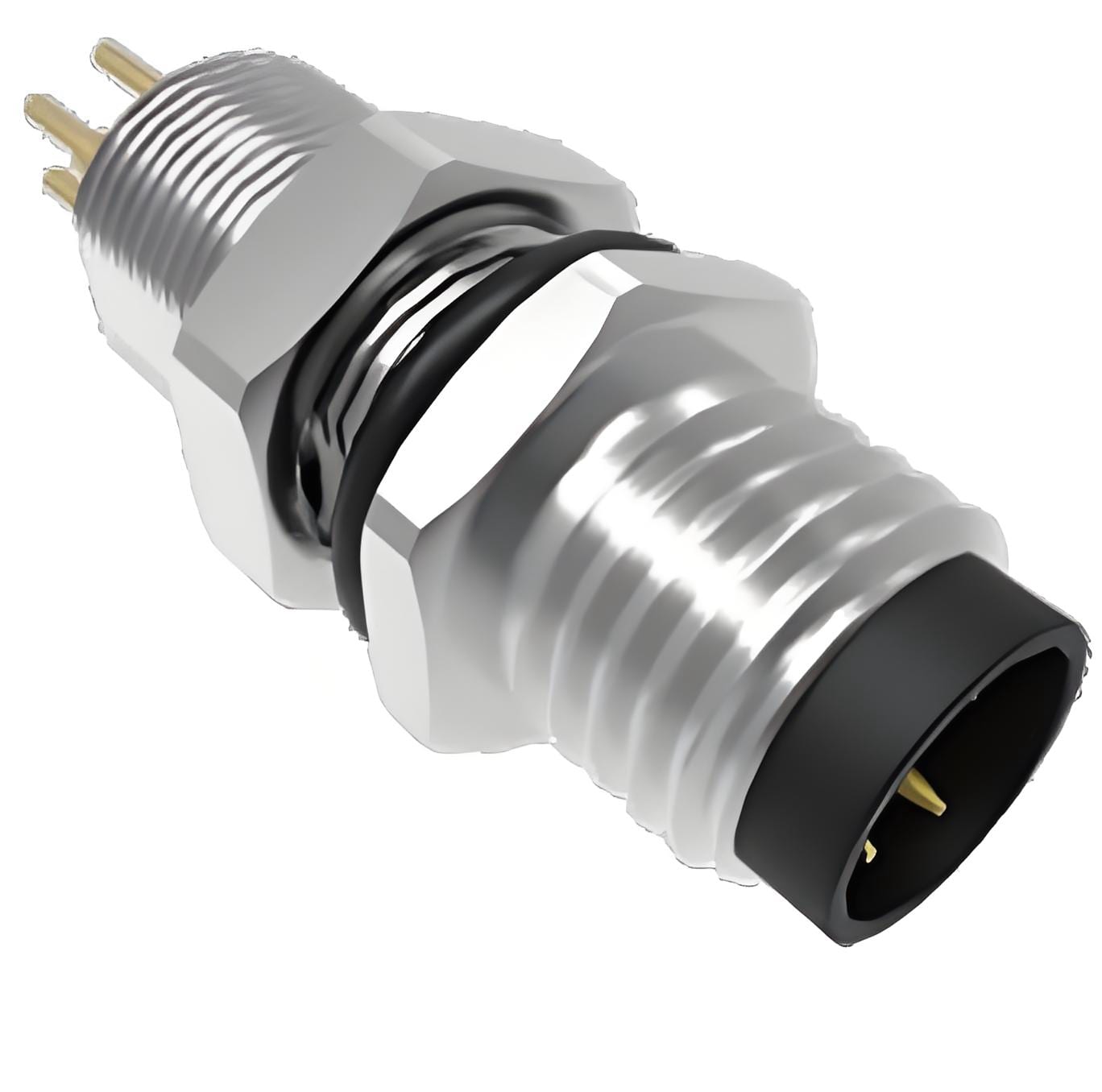 M8 connector-M8E0 Rear lock socket male (PCB)
