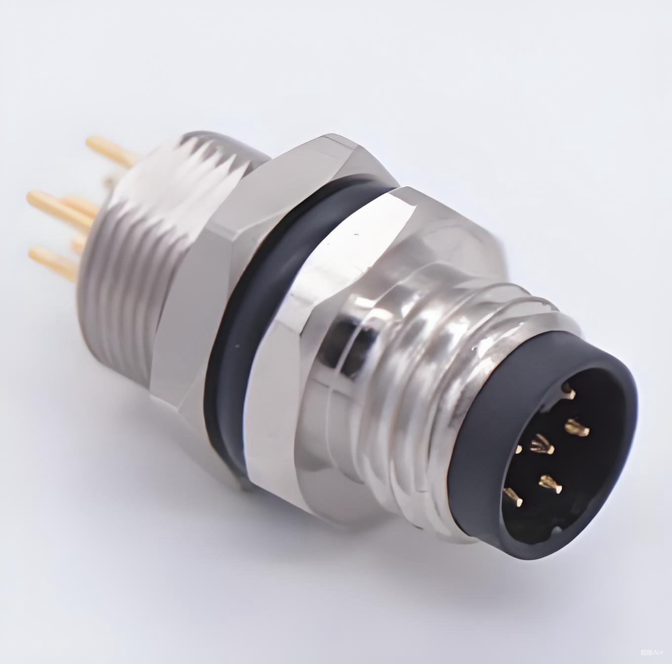 M8 connector-M8E6 Rear lock socket short male header (PCB)