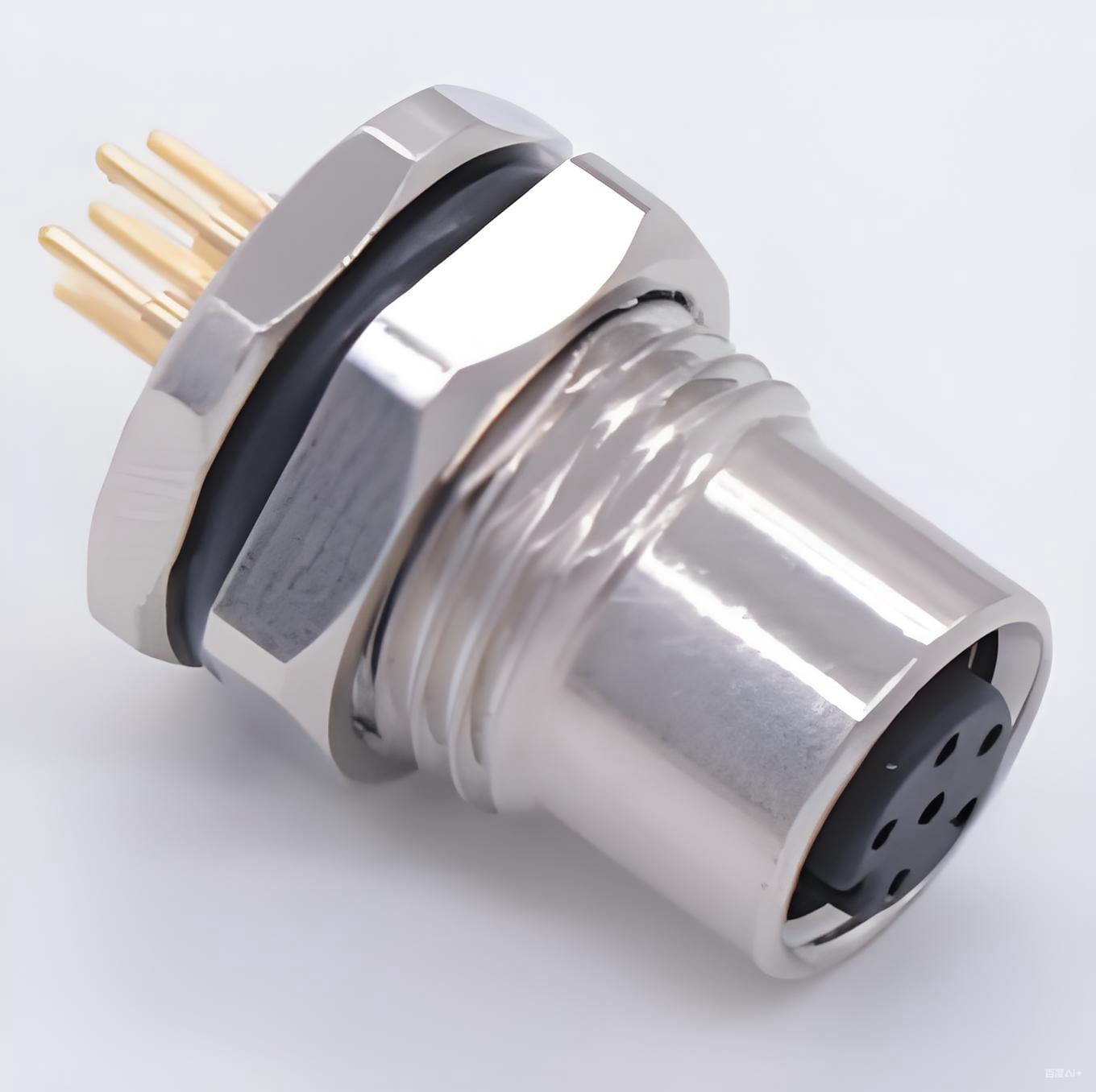 M8 connector-M8F0 Front lock socket female (PCB)