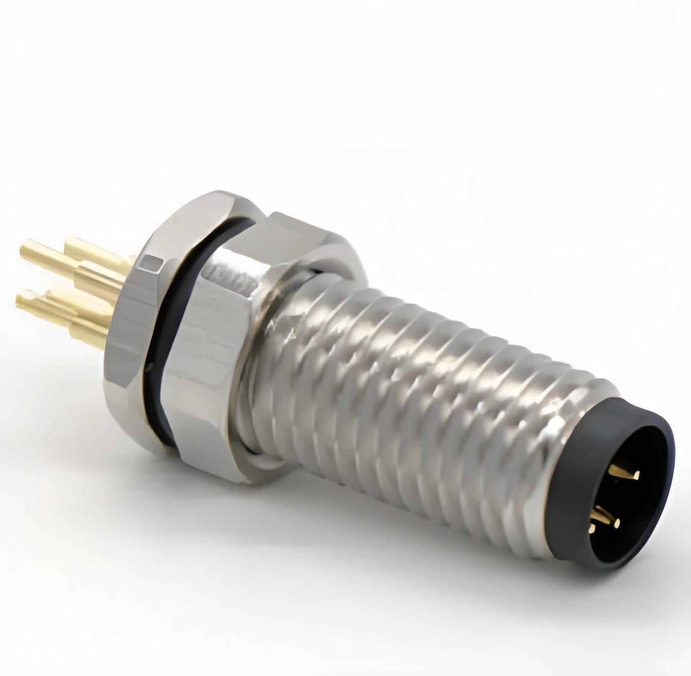 M8 connector-M8F0 Front lock socket male (PCB)