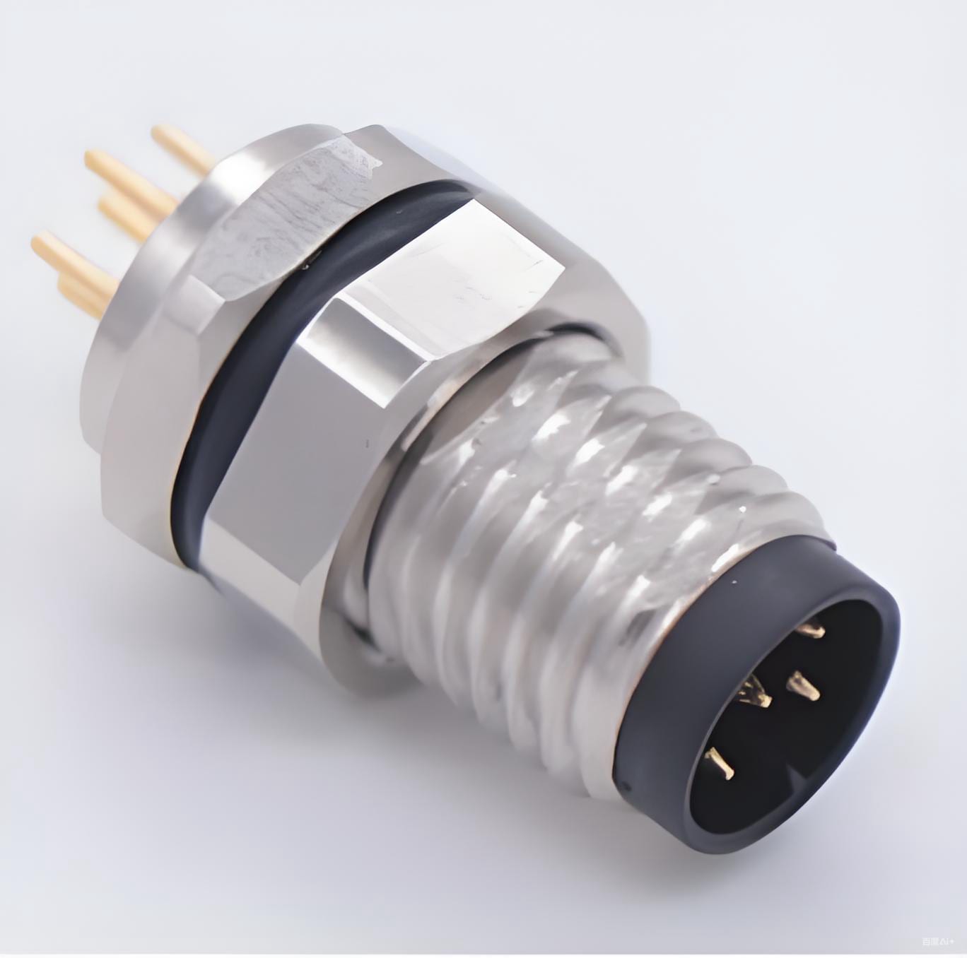 M8 connector-M8F6 Front lock socket short male (PCB)