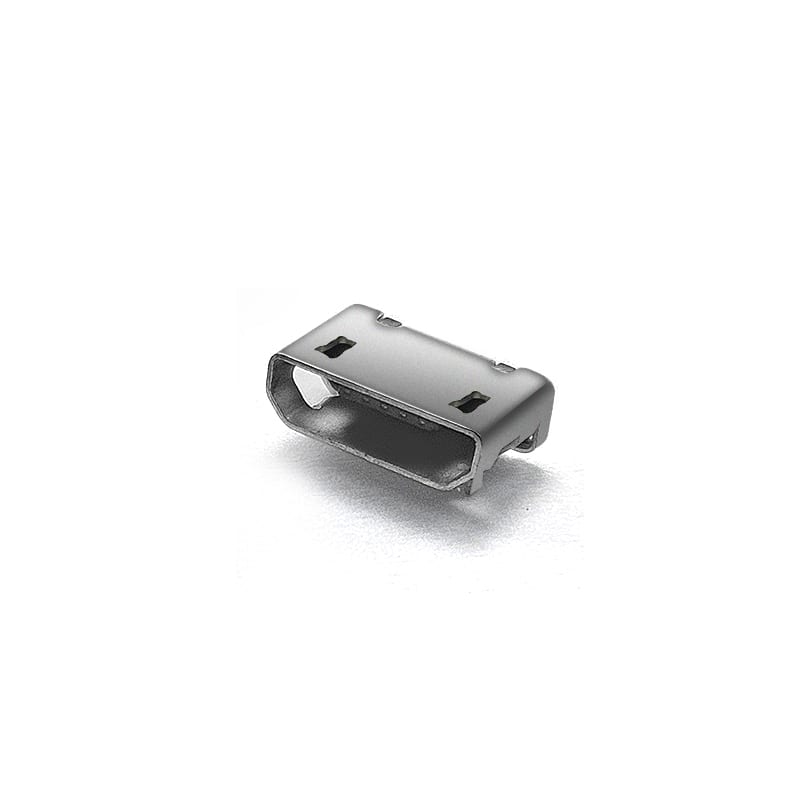 U01S0006R Series Micro USB 5Pin B Type SMT Female Connector Flat Mouth with Post (2/5)