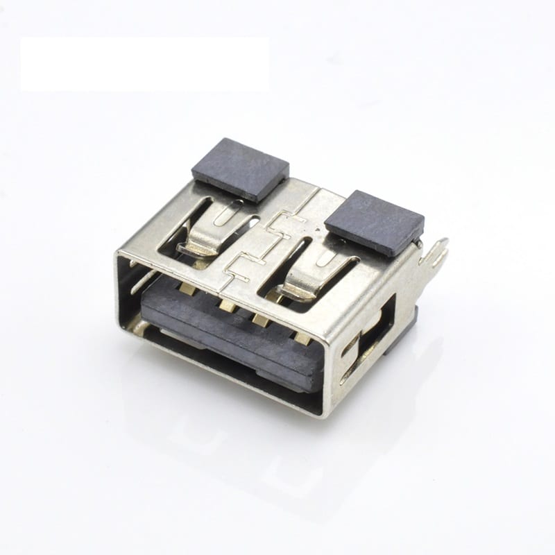 U02S0001B Series USB2.0 A Type DIP Straight Female 5Pin Harpoon Foot Short-body USB Connector (2/5)