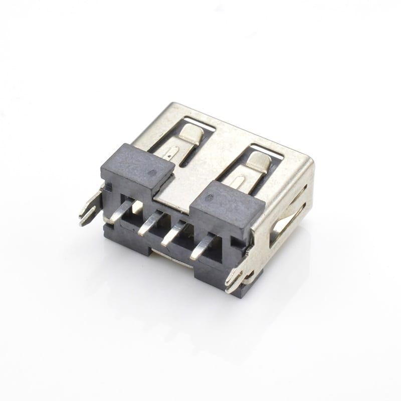 U02S0001B Series USB2.0 A Type DIP Straight Female 5Pin Harpoon Foot Short-body USB Connector (4/5)