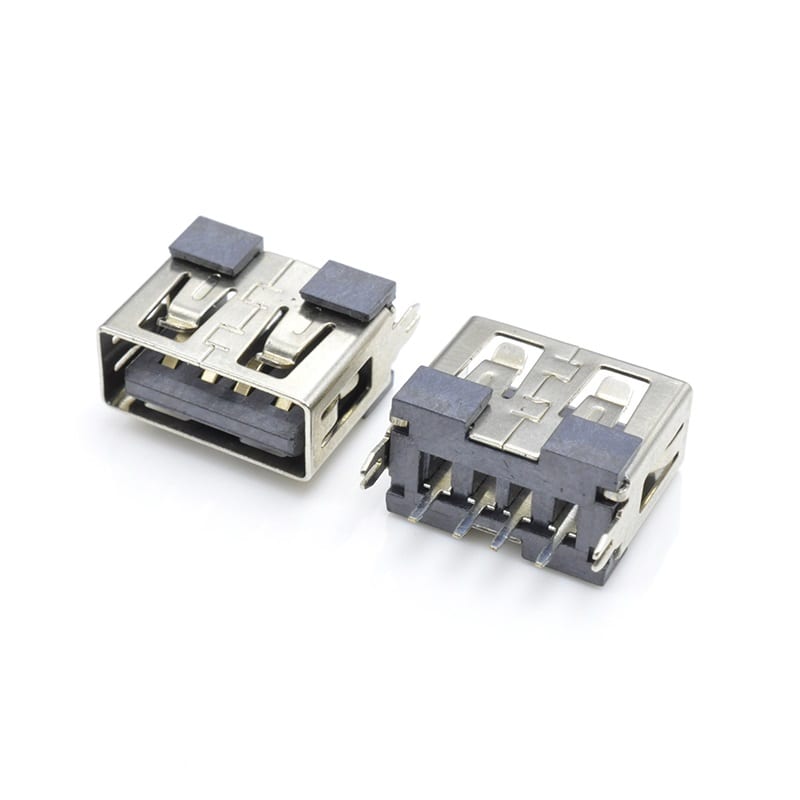 U02S0001B Series USB2.0 A Type DIP Straight Female 5Pin Harpoon Foot Short-body USB Connector (5/5)