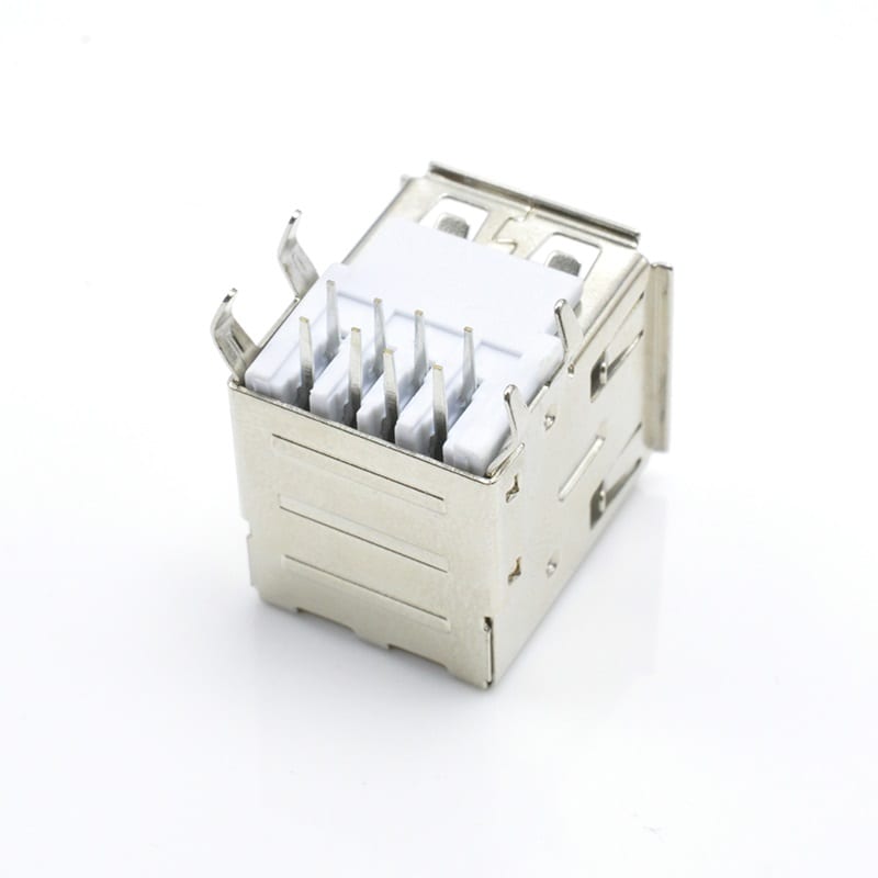 U02S0005B Series USB2.0 A Type AF Dual Row DIP Right Angle Female Connector (2/5)