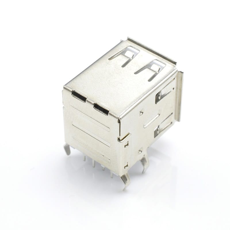 U02S0005B Series USB2.0 A Type AF Dual Row DIP Right Angle Female Connector (3/5)