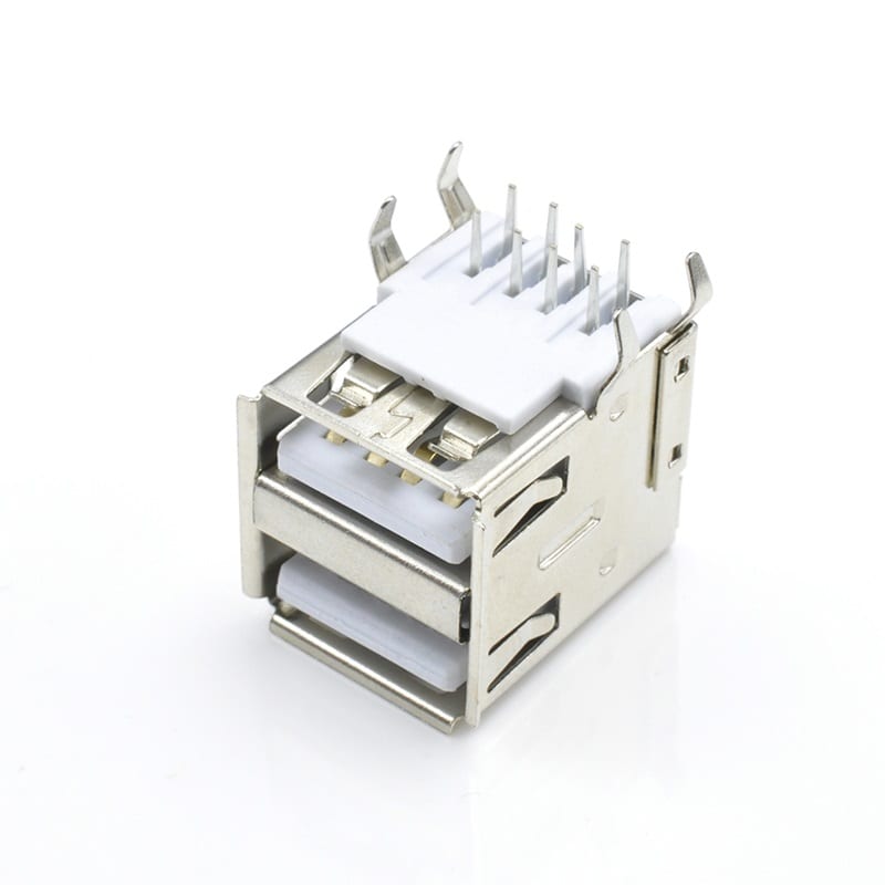 U02S0005B Series USB2.0 A Type AF Dual Row DIP Right Angle Female Connector (4/5)