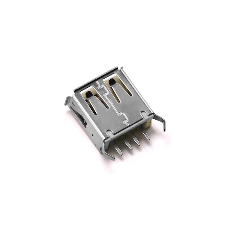 U02S0006B Series USB2.0 A Type 4 Pin AF DIP Straight Female Curved Feet Connector (3/5)