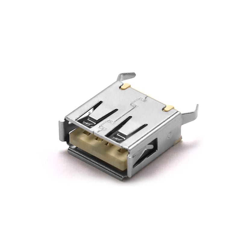 U02S0006B Series USB2.0 A Type 4 Pin AF DIP Straight Female Curved Feet Connector (4/5)