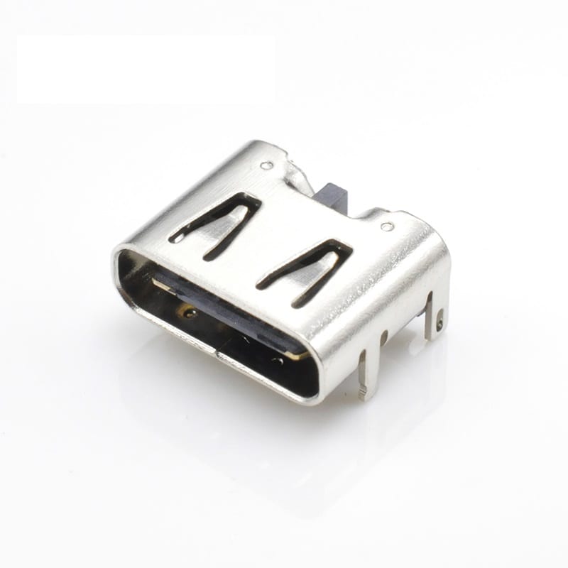 U04S0003R Series Type C 6 Pin Female USB Connector L=6.80 CH1.63