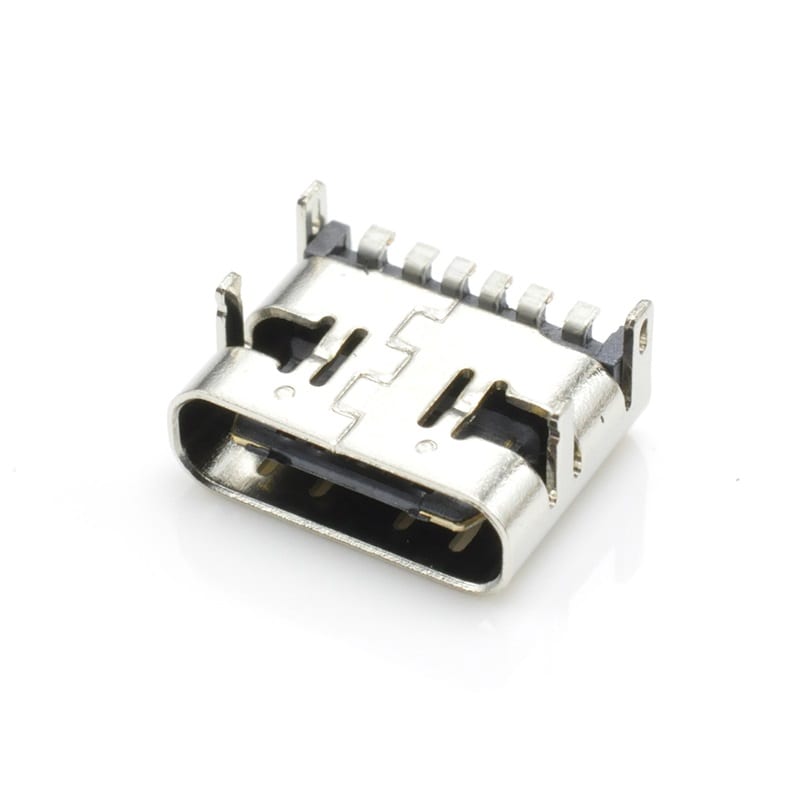U04S0003R Series Type C 6 Pin Female USB Connector L=6.80 CH1.63 (4/5)