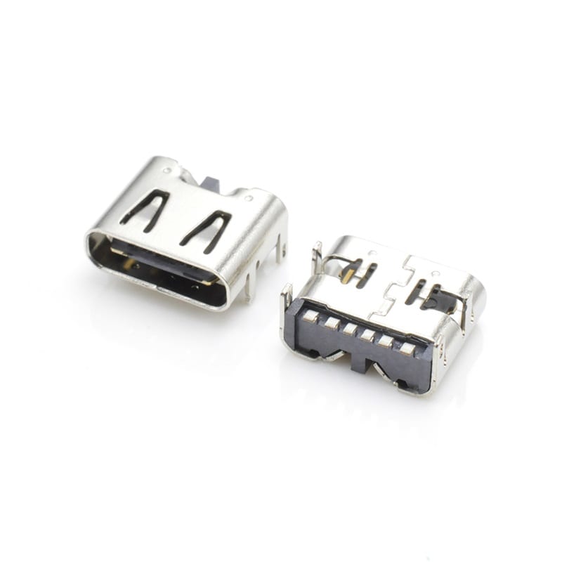 U04S0003R Series Type C 6 Pin Female USB Connector L=6.80 CH1.63 (5/5)
