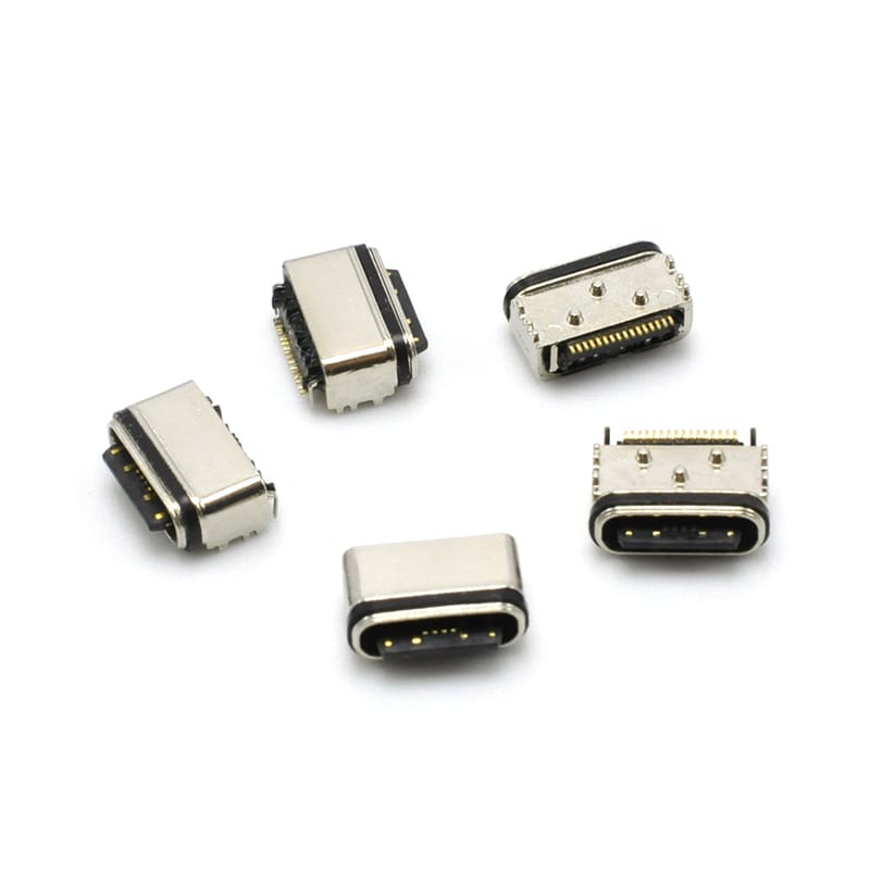 U04S0017R Series TYPE-C 16P Waterproof Female Socket USB Connector