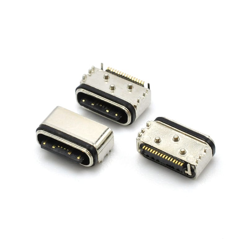 U04S0017R Series TYPE-C 16P Waterproof Female Socket USB Connector (2/5)