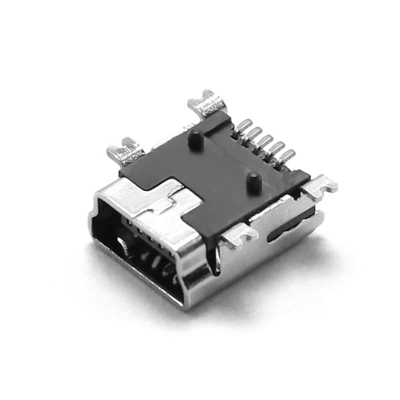 U05S0002R Series Mini USB Type B SMT Female Socket USB Connector with Post (4/5)