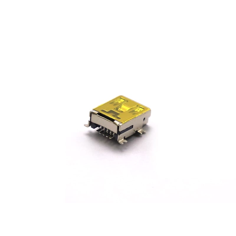 U05S0007R Series Mini USB 5 Pin SMT Right-angle Female Socket USB Connector with Post (3/5)