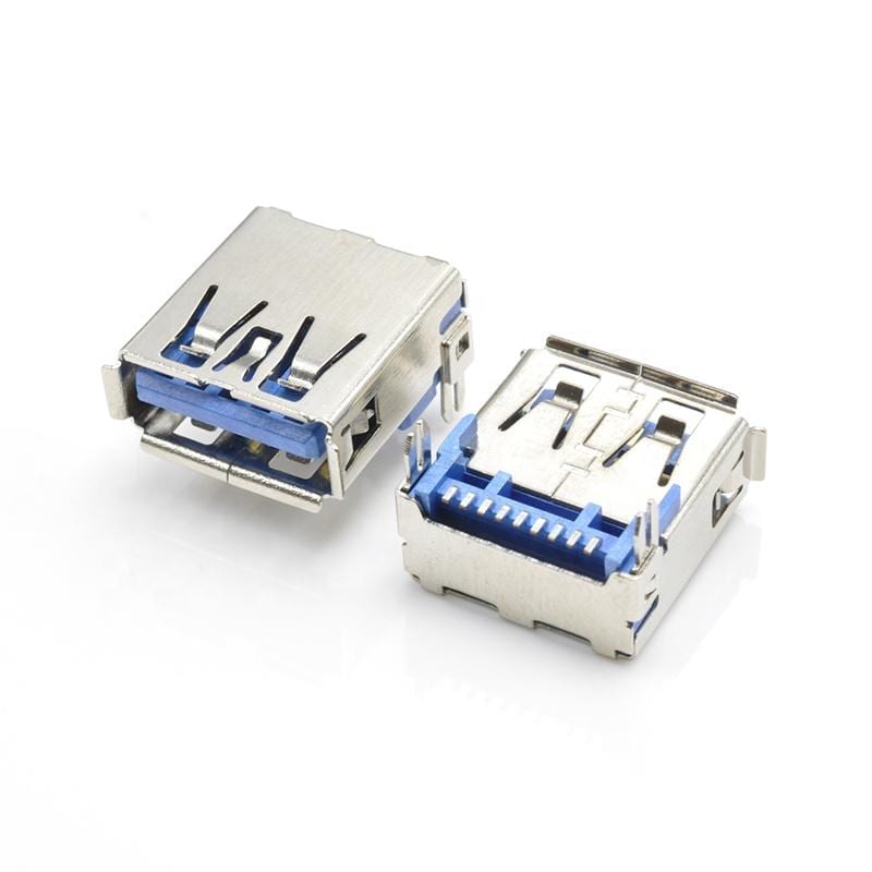 U03S0004B Series USB3.0 A Type AF SMT Right Angle Harpoon Foot Short-body Connector