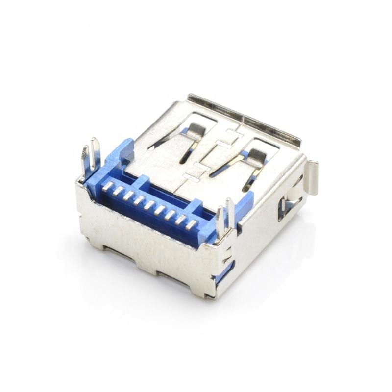 U03S0004B Series USB3.0 A Type AF SMT Right Angle Harpoon Foot Short-body Connector (2/5)