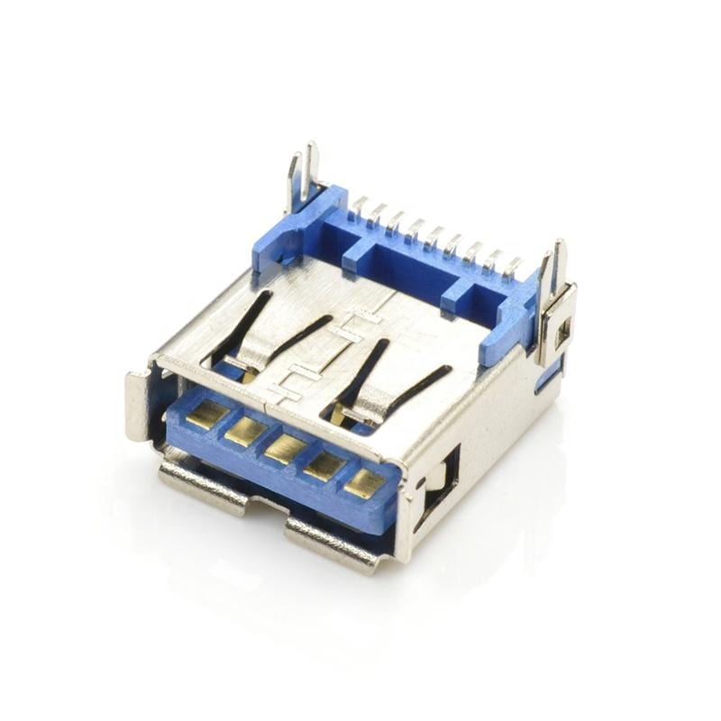 U03S0004B Series USB3.0 A Type AF SMT Right Angle Harpoon Foot Short-body Connector (3/5)